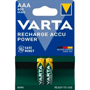 Varta accu, NiMH Longlife, Micro (AAA/HR03) 800 mAh, 1,2 volt, 2 stuks Varta accu, NiMH Longlife, Micro (AAA/HR03) 800 mAh, 1,2 volt, 2 stuks