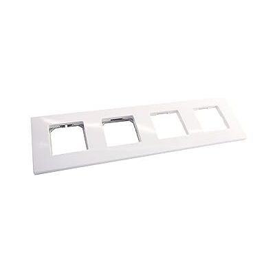 Simon 27 PLAY frame 4 elementen, wit, 85 x 304 mm. Simon 27 PLAY frame 4 elementen, wit, 85 x 304 mm.
