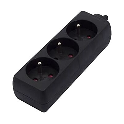 CHACON Snoerloze multistekkerdoos, 3 x 16 A – zwart CHACON Snoerloze multistekkerdoos, 3 x 16 A – zwart