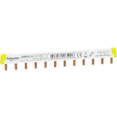 Schneider Electric A9XPH112 Witte Fasebus - Bus Bar Schneider Electric A9XPH112 Witte Fasebus - Bus Bar