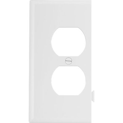 Eaton Cooper Wiring Devices STE8W Polycarbonaat 1-Gang Duplex Receptacle Sectional Mid Size Wandplaat, Wit door Cooper Wiring Eaton Cooper Wiring Devices STE8W Polycarbonaat 1-Gang Duplex Receptacle Sectional Mid Size Wandplaat, Wit door Cooper Wiring