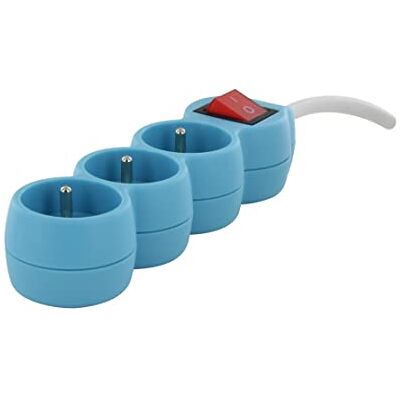 CHACON Multistekkerdoos, 3 x 16 A – 1,5 m – wit/blauw met schakelaar CHACON Multistekkerdoos, 3 x 16 A – 1,5 m – wit/blauw met schakelaar
