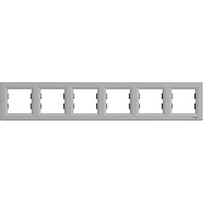 Schneider Electric ASFORA frame 6-voudig horizontaal aluminium EPH5800661 elektrische snijder 3606480728990 Schneider Electric ASFORA frame 6-voudig horizontaal aluminium EPH5800661 elektrische snijder 3606480728990