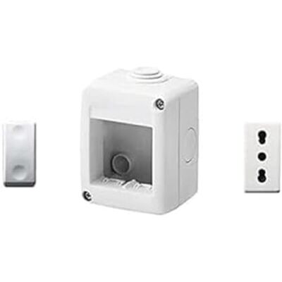 GEWISS Behuizing 27 Combi - IP40, Bivalente stekker, Witte schakelaar - Elektrisch behuizing GEWISS Behuizing 27 Combi - IP40, Bivalente stekker, Witte schakelaar - Elektrisch behuizing
