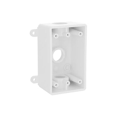 BELL Hub- PSB37550WH Weerbestendige doos met bendes, 1/2-inch of 3/4-inch stopcontacten, wit BELL Hub- PSB37550WH Weerbestendige doos met bendes, 1/2-inch of 3/4-inch stopcontacten, wit