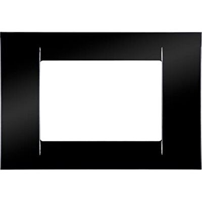 Gewiss 22113 wandplaat, serie Virna, 3-zits, zwart Gewiss 22113 wandplaat, serie Virna, 3-zits, zwart