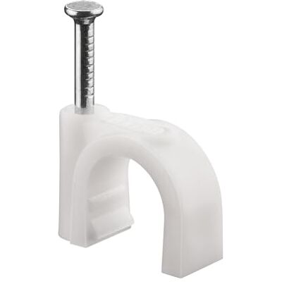 goobay 17082 Kabelklemmen set van 100 / kabelhouder voor kabelbevestiging tot 10 mm diameter/kabelklem met spijker voor muur, deurkozijnen, hoeken en opbouw / 100 stuks/wit goobay 17082 Kabelklemmen set van 100 / kabelhouder voor kabelbevestiging tot 10 mm diameter/kabelklem met spijker voor muur, deurkozijnen, hoeken en opbouw / 100 stuks/wit