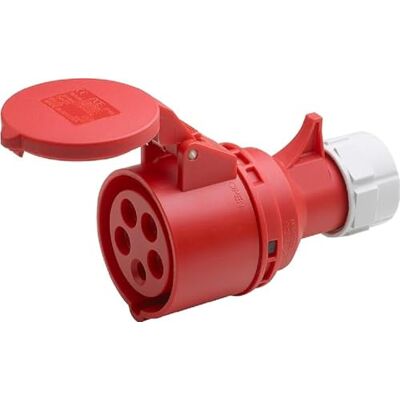 Meister CEE-koppeling 5-polig rood 400 V 16 A maximale kabeldoorsnede 2,5 mm² (flexibele aders) & 4,0 mm² (stijve aders) IP44 outdoor/krachtstroomkoppeling met klapdeksel / 7424030 Meister CEE-koppeling 5-polig rood 400 V 16 A maximale kabeldoorsnede 2,5 mm² (flexibele aders) & 4,0 mm² (stijve aders) IP44 outdoor/krachtstroomkoppeling met klapdeksel / 7424030