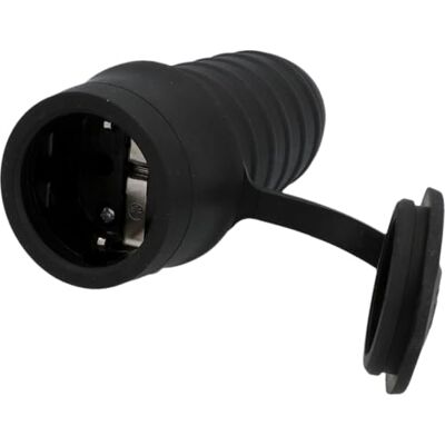 Unitec 40555L rubber geaard contact koppeling met deksel Unitec 40555L rubber geaard contact koppeling met deksel