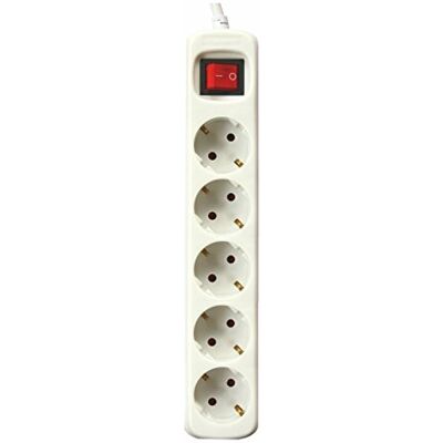 Silver Electronics Verlengkabel - 1,5 m, 5 stopcontacten - Stekker Silver Electronics Verlengkabel - 1,5 m, 5 stopcontacten - Stekker