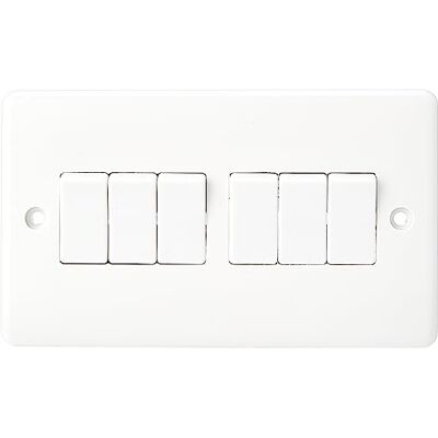 Knightsbridge Schakelaar, met gebogen randen, wit, CU4200, 230V Knightsbridge Schakelaar, met gebogen randen, wit, CU4200, 230V