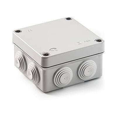 Famatel Waterdichte box IP55 halogeenvrij hoge slagvastheid 1/4-voudige vergrendelingsschroeven eenvoudige montage metrische kegel 100 x 100 x 55 grijs Famatel Waterdichte box IP55 halogeenvrij hoge slagvastheid 1/4-voudige vergrendelingsschroeven eenvoudige montage metrische kegel 100 x 100 x 55 grijs
