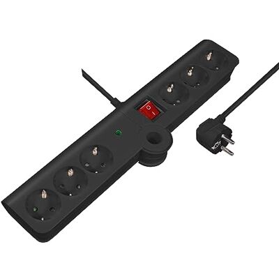 Maxtrack NV75-1,5L Stekkerdoos - 6 outlets, opvouwbaar, veilig, 1,5m Maxtrack NV75-1,5L Stekkerdoos - 6 outlets, opvouwbaar, veilig, 1,5m