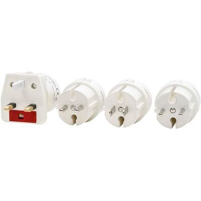 Kopp Reisadapterset, 4-delig, kleur wit, 176219345 Kopp Reisadapterset, 4-delig, kleur wit, 176219345