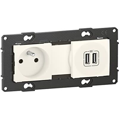 Bticino legrand BTAL31DD stopcontact 16 A + oplader Dual USB 2,4 A voorbekabeld, Altège met automatische klemverbinding, sneeuw BTAL31DD, sneeuw Bticino legrand BTAL31DD stopcontact 16 A + oplader Dual USB 2,4 A voorbekabeld, Altège met automatische klemverbinding, sneeuw BTAL31DD, sneeuw
