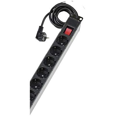 Simon F2106/14 – elektroblok 19 inch, 6 Franse basis, met kabel Simon F2106/14 – elektroblok 19 inch, 6 Franse basis, met kabel