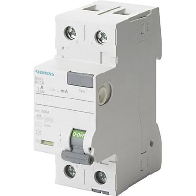 Siemens differentiaalschakelaar, 30 mA, 40 A, type A Siemens differentiaalschakelaar, 30 mA, 40 A, type A