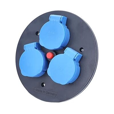 as - Schwabe as Schwabe 3-voudig stopcontact IP55 Zwitserse uitvoering SEV 230V/10A type 13 met blauwe stopcontacten beveiligd door thermische onderbreker inclusief 3 bevestigingsschroeven, 11537 as - Schwabe as Schwabe 3-voudig stopcontact IP55 Zwitserse uitvoering SEV 230V/10A type 13 met blauwe stopcontacten beveiligd door thermische onderbreker inclusief 3 bevestigingsschroeven, 11537