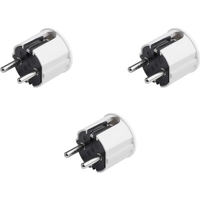 Meister Veiligheidscontactstekker 3 stuks kunststof wit 250 V 16 A maximale kabeldoorsnede 2,5 mm² IP20 interieur zijdelingse invoer / geaarde stekker met trekontlasting / 7421620 Meister Veiligheidscontactstekker 3 stuks kunststof wit 250 V 16 A maximale kabeldoorsnede 2,5 mm² IP20 interieur zijdelingse invoer / geaarde stekker met trekontlasting / 7421620