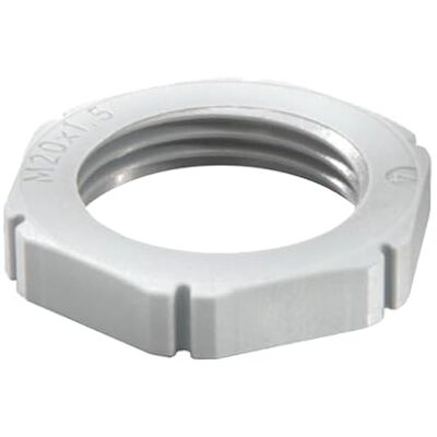 Wiska tegenmoer, kunststof, RAL 7001, M25 EMUG 25 Wiska tegenmoer, kunststof, RAL 7001, M25 EMUG 25