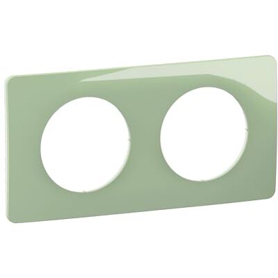 Legrand 2-voudige plaat, Céliane, celadongroen, glanzend, IP20 2 standen, celadongroen, halogeenvrije thermoplastische kunststof, glanzende afwerking, horizontale of verticale montage Legrand 2-voudige plaat, Céliane, celadongroen, glanzend, IP20 2 standen, celadongroen, halogeenvrije thermoplastische kunststof, glanzende afwerking, horizontale of verticale montage
