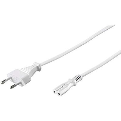 goobay 51326 Euro netsnoer 2-polig C7-aansluiting type C Eurostekker verlenging stroomkabel eurokabel huishoudelijke apparaten wit verlengkabel 1,5 m goobay 51326 Euro netsnoer 2-polig C7-aansluiting type C Eurostekker verlenging stroomkabel eurokabel huishoudelijke apparaten wit verlengkabel 1,5 m