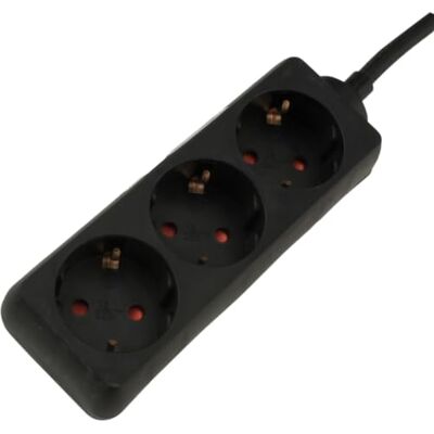 Unitec 44533 tafelstopcontact, 3-voudig, 5 m, H05VV-F 3G1.5 mm², zwart Unitec 44533 tafelstopcontact, 3-voudig, 5 m, H05VV-F 3G1.5 mm², zwart