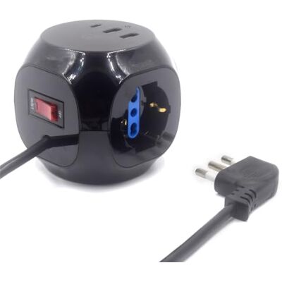 EWENT EW3860 - Witte stekkerdoos met USB-C en USB EWENT EW3860 - Witte stekkerdoos met USB-C en USB