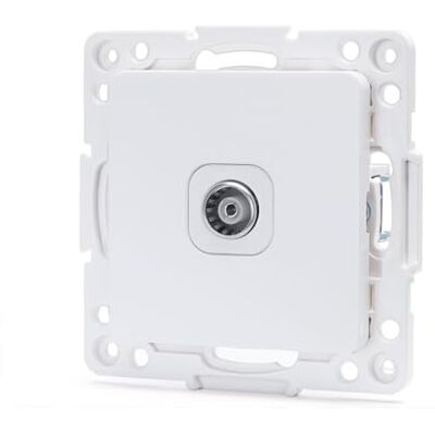 Blendend Deel voor Duits/Frans wegwerp-tv-stopcontact, wit, ideaal voor woon- en commerciële installaties, compatibel met tv-systemen in Duitsland en Frankrijk. Blendend Deel voor Duits/Frans wegwerp-tv-stopcontact, wit, ideaal voor woon- en commerciële installaties, compatibel met tv-systemen in Duitsland en Frankrijk.
