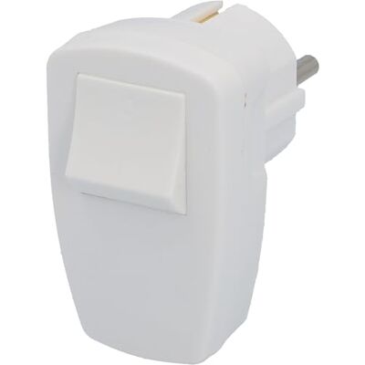 Unitec Schuko-stekker, pvc met uitschakelaar, wit Unitec Schuko-stekker, pvc met uitschakelaar, wit