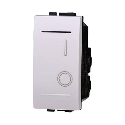 ETTROIT LB0402 - Bipolaire schakelaar - Wit - Compatibel met Bticino Living ETTROIT LB0402 - Bipolaire schakelaar - Wit - Compatibel met Bticino Living