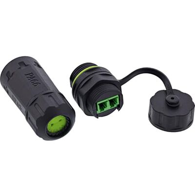 InLine LWL-koppeling LC Duplex, kort, IP68, waterdicht, outdoor glasvezelconnector, singlemode, LC aansluiting voor M20 behuizing, 69927C InLine LWL-koppeling LC Duplex, kort, IP68, waterdicht, outdoor glasvezelconnector, singlemode, LC aansluiting voor M20 behuizing, 69927C