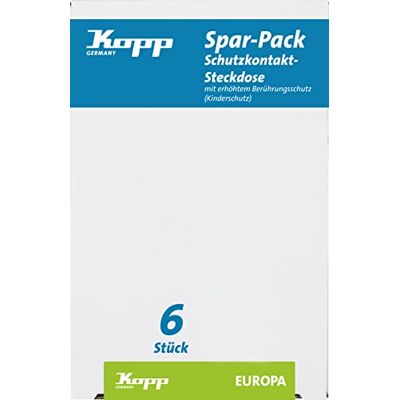 Kopp Crème 6 Stopcontacten EUR - Wandcontactdoos Kopp Crème 6 Stopcontacten EUR - Wandcontactdoos