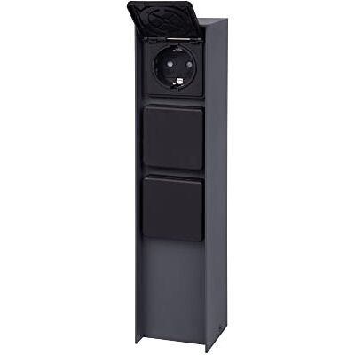 BOLD 11026 Tuinsocket - 3 stopcontacten - Antraciet BOLD 11026 Tuinsocket - 3 stopcontacten - Antraciet