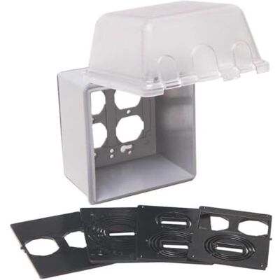 TayMac MM7440C Twee-Gang Weerbestendige In-Use Cover, 55-in-1, 4-3/4-Inch. Diepe, duidelijke afwerking TayMac MM7440C Twee-Gang Weerbestendige In-Use Cover, 55-in-1, 4-3/4-Inch. Diepe, duidelijke afwerking