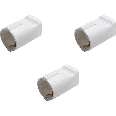 Meister Veiligheidscontactkoppeling 3 stuks kunststof wit 250 V 16 A maximale kabeldoorsnede 2,5 mm² IP20 binnen rechte invoer / Schuko-koppeling trekontlasting / 7421640 Meister Veiligheidscontactkoppeling 3 stuks kunststof wit 250 V 16 A maximale kabeldoorsnede 2,5 mm² IP20 binnen rechte invoer / Schuko-koppeling trekontlasting / 7421640
