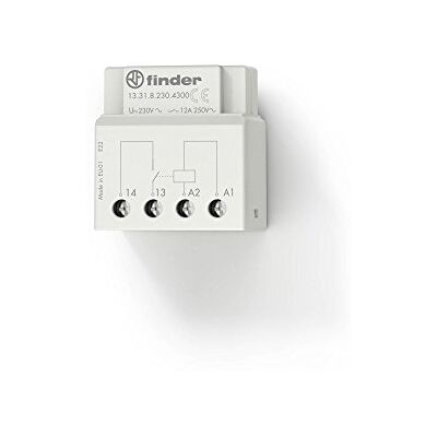 Finder 133180124300PAS inbouwrelais voor box/achterkant toetsenbox 1 NO 12 V AC 12 A, 250 VAC1 Finder 133180124300PAS inbouwrelais voor box/achterkant toetsenbox 1 NO 12 V AC 12 A, 250 VAC1