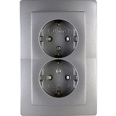 Kopp Venedig 2-voudige beschermcontactstopcontact - Stopcontact Kopp Venedig 2-voudige beschermcontactstopcontact - Stopcontact