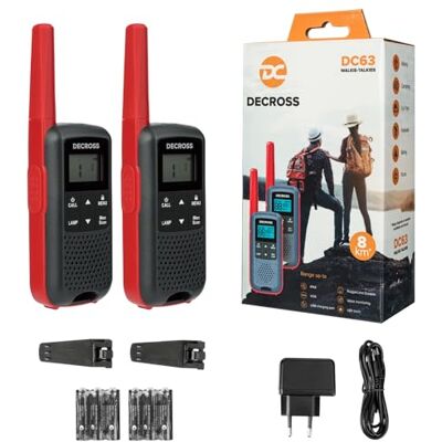 Decross DC63 Twin EU - Bereik 8 km - Walkie-Talkie Decross DC63 Twin EU - Bereik 8 km - Walkie-Talkie
