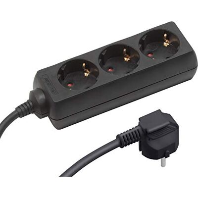 Meister Stekkerdoos 3-voudig 1,4 m kabel zwart kunststof kabel IP20 binnenruimte/stekkerstrip/meervoudig stopcontact/tafelstopcontact/Tido 3-voudig / 7430020 Meister Stekkerdoos 3-voudig 1,4 m kabel zwart kunststof kabel IP20 binnenruimte/stekkerstrip/meervoudig stopcontact/tafelstopcontact/Tido 3-voudig / 7430020