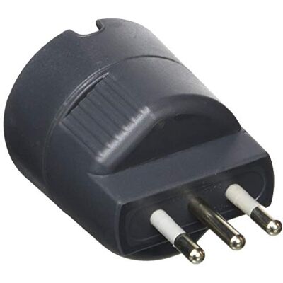 Bticino S3623GE Adapter voor Duits stopcontact, grijs (antraciet), 250 volt, 10 A Bticino S3623GE Adapter voor Duits stopcontact, grijs (antraciet), 250 volt, 10 A