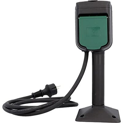 Unitec WLAN stopcontact outdoor, IP44 spatwaterdicht, compatibel met elke router, bediening via spraakopdrachten met Alexa en Hey Google, 3680 W, 16 A, incl. grondpen Unitec WLAN stopcontact outdoor, IP44 spatwaterdicht, compatibel met elke router, bediening via spraakopdrachten met Alexa en Hey Google, 3680 W, 16 A, incl. grondpen