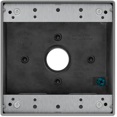 ENERLITES Weerbestendige Outlet Box met vijf 3/4 "schroefdraadafzet, outdoor elektrische doos, 5 gaten 0,75" elk, 2-voudig, 11,5 cm hoogte x 11,5 cm lengte x 5,5 cm diepte, EN2575 ENERLITES Weerbestendige Outlet Box met vijf 3/4 "schroefdraadafzet, outdoor elektrische doos, 5 gaten 0,75" elk, 2-voudig, 11,5 cm hoogte x 11,5 cm lengte x 5,5 cm diepte, EN2575