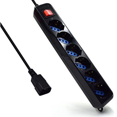 Eminent EM3925 Verlengkabel - 6 Stopcontacten - 1,5m Zwart Eminent EM3925 Verlengkabel - 6 Stopcontacten - 1,5m Zwart