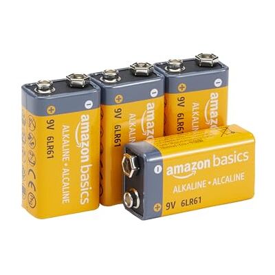 Amazon Basics 9V Alkaline Batterijen - Batterijen Amazon Basics 9V Alkaline Batterijen - Batterijen