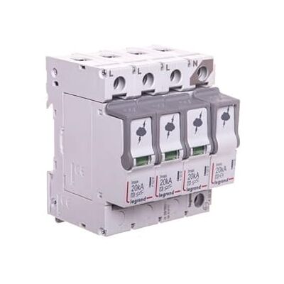 Legrand Overspanningsbeveiliging T2 3P+N 20kA - Beschermingsapparaat Legrand Overspanningsbeveiliging T2 3P+N 20kA - Beschermingsapparaat
