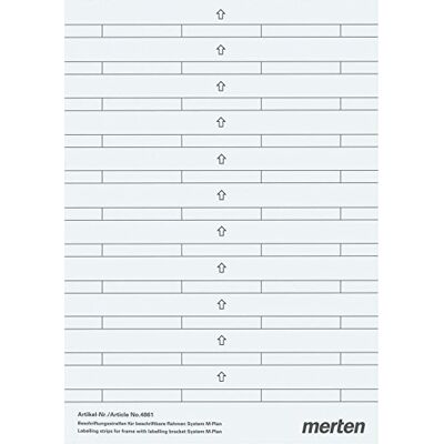 Merten 486100 Labelstrips voor beschrijfbaar M-PLAN-frame, polarwit/zilver Merten 486100 Labelstrips voor beschrijfbaar M-PLAN-frame, polarwit/zilver