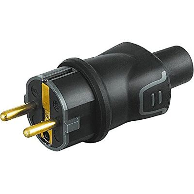 Bticino S2018GE 2P+T Duitse standaard, 16A, 3500W, 250V, zwart Bticino S2018GE 2P+T Duitse standaard, 16A, 3500W, 250V, zwart