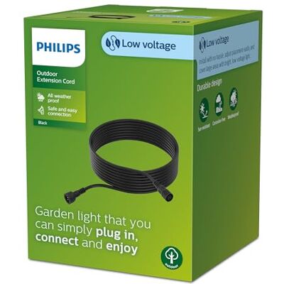 Philips Gardenlink Laagspanningskabel voor Buiten 10 M 24V Zwart IP67 Waterdicht Philips Gardenlink Laagspanningskabel voor Buiten 10 M 24V Zwart IP67 Waterdicht