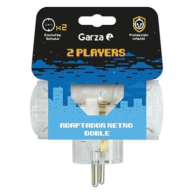 Garza Transparante adapter, dubbel stopcontact met aarding, 2 stopcontacten, kinderbeveiliging, compact en veilig design, maximaal vermogen 3680 W, 10 A, gebruik binnenshuis IP20, garantie 3 jaar Garza Transparante adapter, dubbel stopcontact met aarding, 2 stopcontacten, kinderbeveiliging, compact en veilig design, maximaal vermogen 3680 W, 10 A, gebruik binnenshuis IP20, garantie 3 jaar
